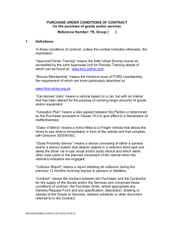 Purchase Order Conditions of Contract