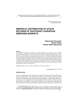 empirical distribution of stock returns of southeast european