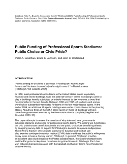 Public Funding of Professional Sports Stadiums: Public Choice or