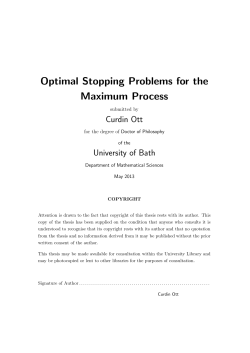 Optimal Stopping Problems for the Maximum Process