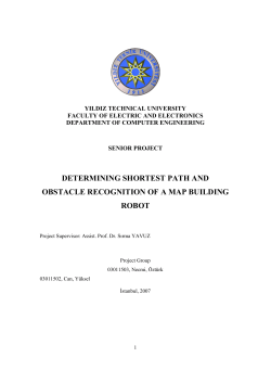 determining shortest path and obstacle recognition of a map