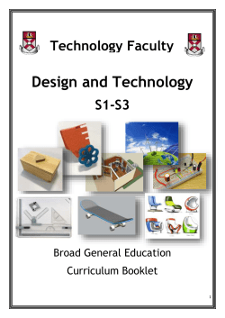 S1 Design and Technology S1 BGE Design and