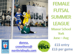 Female Futsal Flyer - North Riding County FA