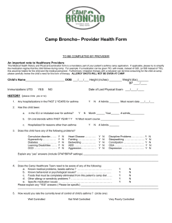 Camp Broncho Physician Health Form