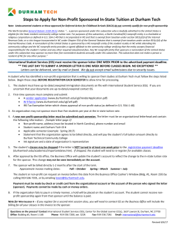 Non-profit Sponsorship Information
