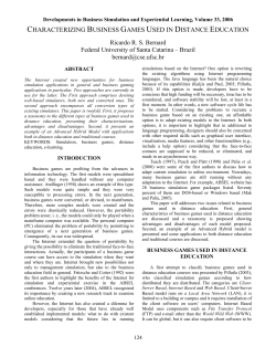 Characterizing Business Games Used in Distance