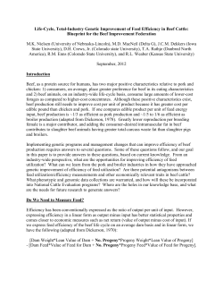 Life-Cycle, Total-Industry Genetic Improvement of Feed Efficiency in