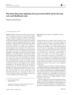Physician Bayesian updating from personal beliefs about the base
