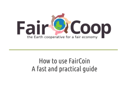 How to use FairCoin A fast and practical guide