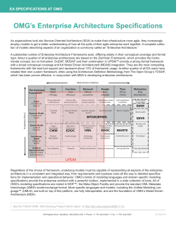 OMG`s Enterprise Architecture Specifications