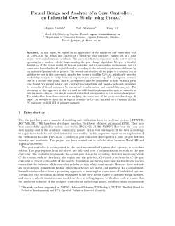 Formal Design and Analysis of a Gear Controller