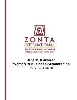 Application - Zonta Club of Denver