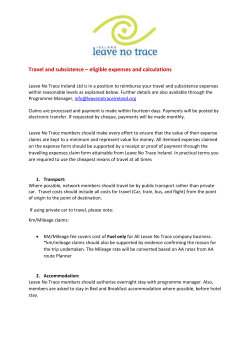 Expenses Claim Form - Leave No Trace Ireland