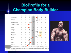 BioProfile for a Champion Body Builder