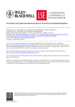 Insider power, employment dynamics and multiple inflation equilibria