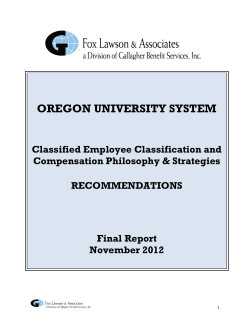 Final Report of Classification Compensation Study in October