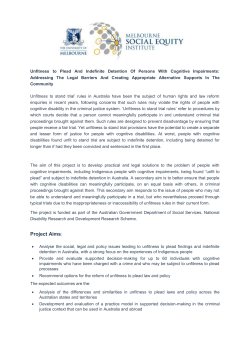 Addressing The Legal Barriers And - Aboriginal Disability Justice