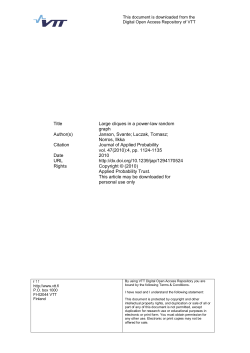 Title Large cliques in a power-law random graph Author(s