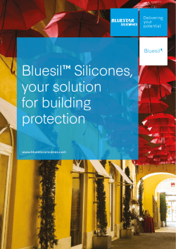 Bluesil&trade; Silicones, your solution for building