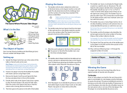 The Object of Squint Setting up Playing the Game