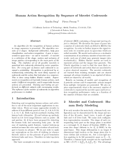Human action recognition by sequence of movelet codewords