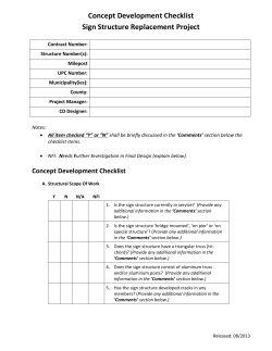 Limited Scope Sign Structure Checklist