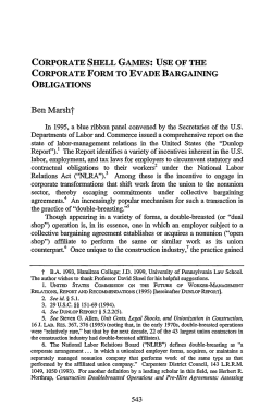 Corporate Shell Games: Use of The Corporate Form to Evade