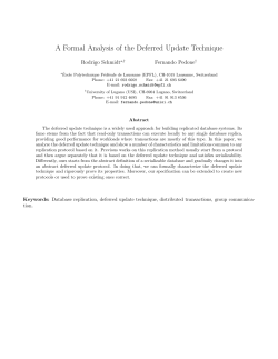 A Formal Analysis of the Deferred Update Technique