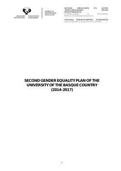 Second gender equality plan of the University of the Basque Country