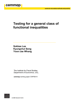 Testing for a general class of functional inequalities