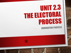 Chapter 7 The Electoral Process