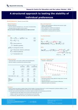 A structured approach to testing the stability of individual preferences
