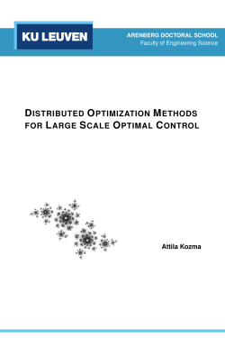 Distributed Optimization Methods for Large Scale Optimal Control