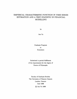 empirical characteristic function in time series estimation and a test