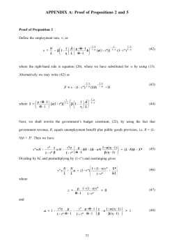APPENDIX A: Proof of Propositions 2 and 5