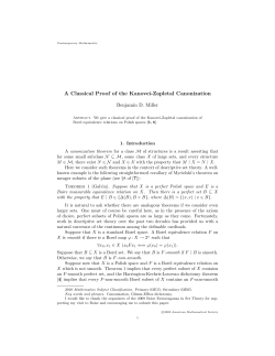 A Classical Proof of the Kanovei