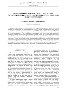 humanitarian emergency situations seen as interculturality in nuce