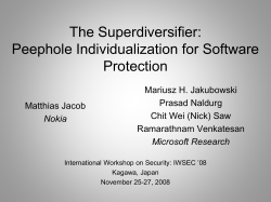 Peephole Individualization for Software Protection