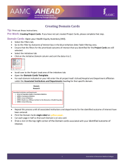 Creating Domain Cards