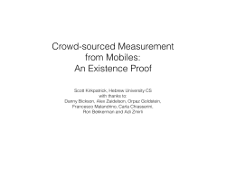 Crowd-sourced Measurement from Mobiles: An Existence Proof