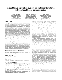 A qualitative reputation system for multiagent systems