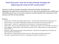 How do we best develop strategies for addressing the needs of HPC
