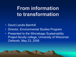 From information to transformation