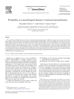 Probability as a psychological distance