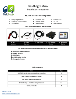 A. Installing the Combo GPS / Cellular Antenna