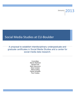 Social Media Studies at CU