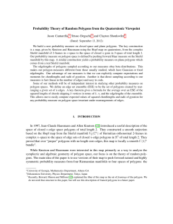 Probability theory of random polygons from the quaternionic viewpoint