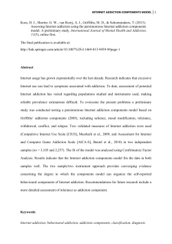 internet addiction components model