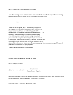Return on Equity (ROE) Tells More than EPS Growth As another