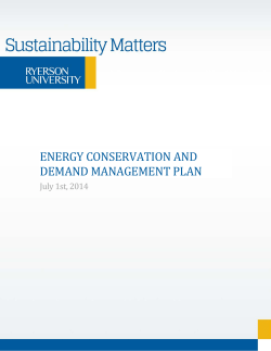 Energy Conservation and Demand Management Plan